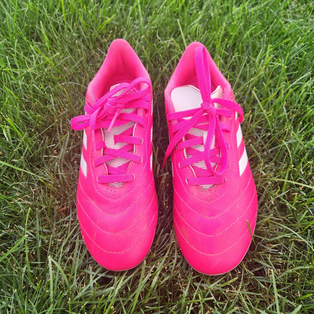 Adidas Kids Pink Soccer Shoes